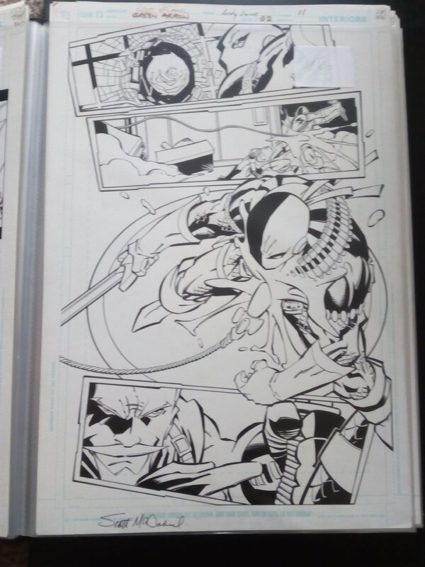 En vente - Green lantern deathstroke / scott mcdaniel - Planche originale