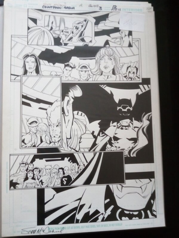 En vente - Jla batman / scott mcdaniel - Planche originale