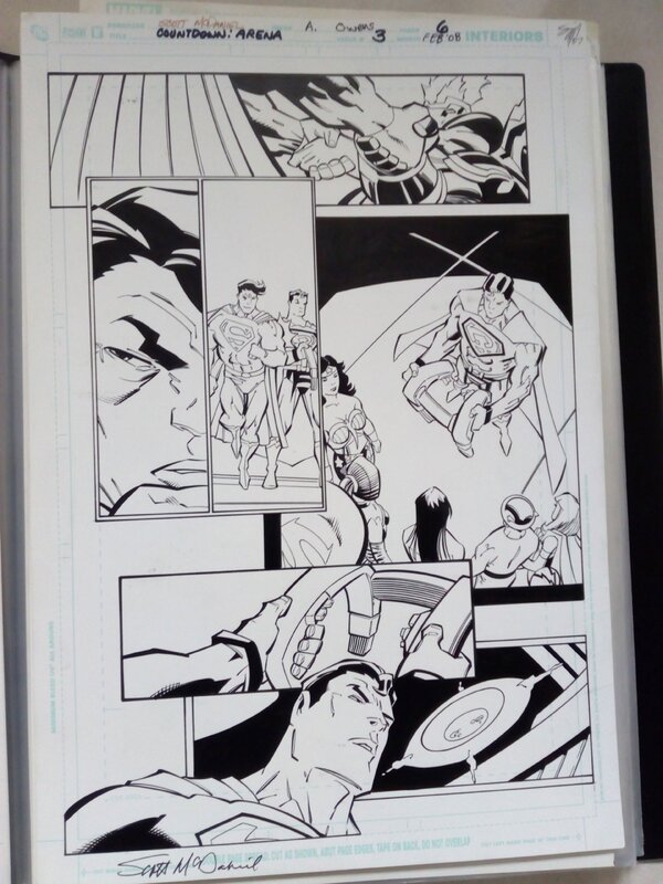 En vente - Jla superman / scott mcdaniel - Planche originale