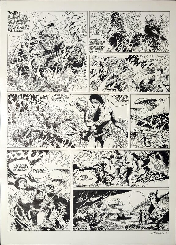 En vente - Kas, André-Paul Duchâteau, Hans tome 6 : La planète aux sortilèges, page 19 - Planche originale