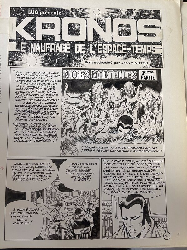 En vente - Kronos par Jean-Yves Mitton - Planche originale En vente - Kronos par Jean-Yves Mitton - Planche originale