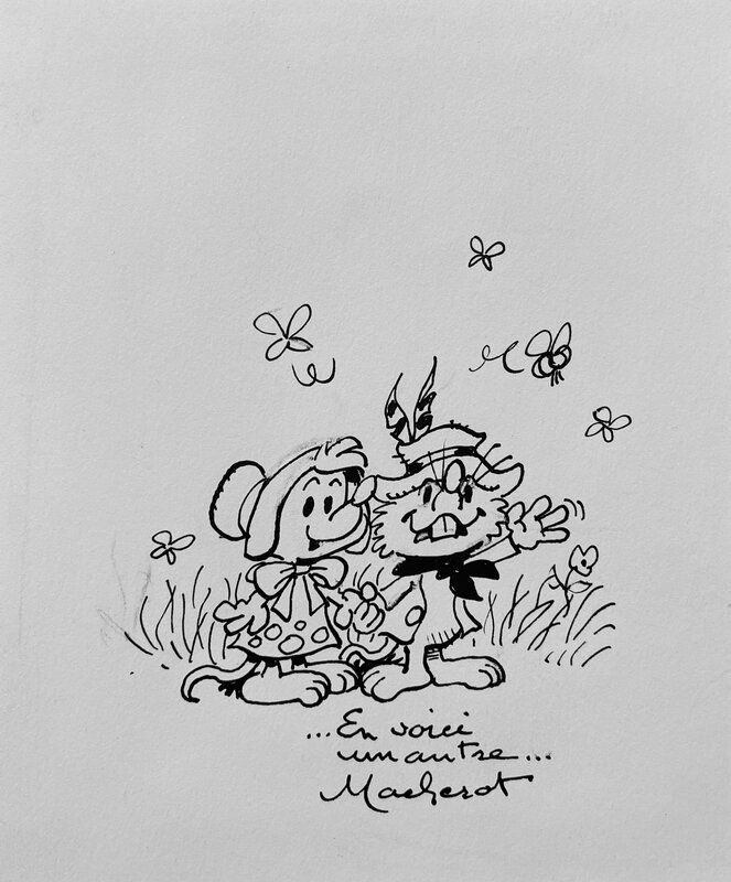 For sale - Raymond Macherot, 1980'S - Sibylline et Taboum - Original Illustration