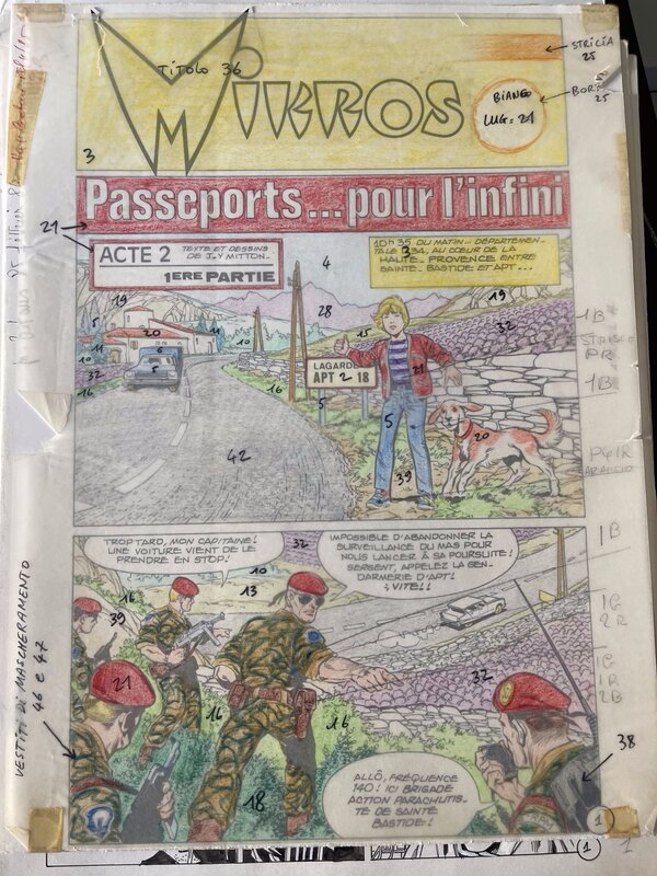 For sale - Mikros page 1 by Jean-Yves Mitton - Comic Strip For sale - Mikros page 1 by Jean-Yves Mitton - Comic Strip
