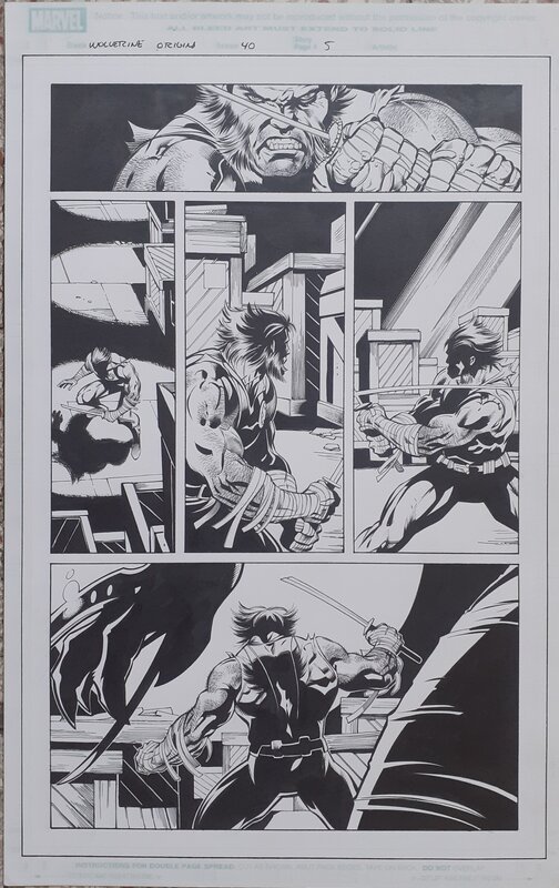 En vente - Eaton Scot, Hennessy Andrew, Way Daniel, Wolverine Origins #40 page 5 (2009) - Planche originale