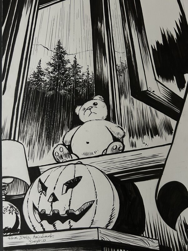 Denys, illustration Comptines d’Halloween, 2023. - Original Illustration