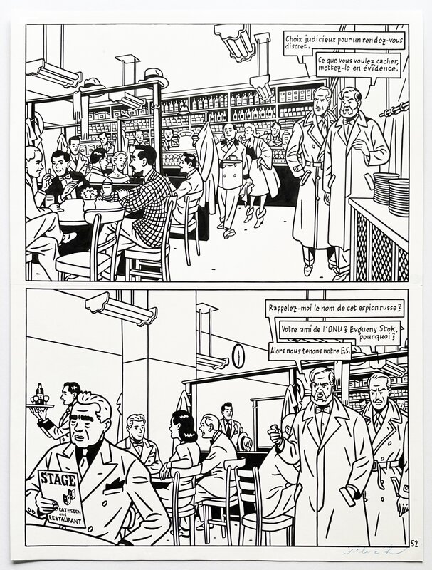 En vente - Floc'h, Blake et Mortimer - L'Art de la guerre - Planche originale