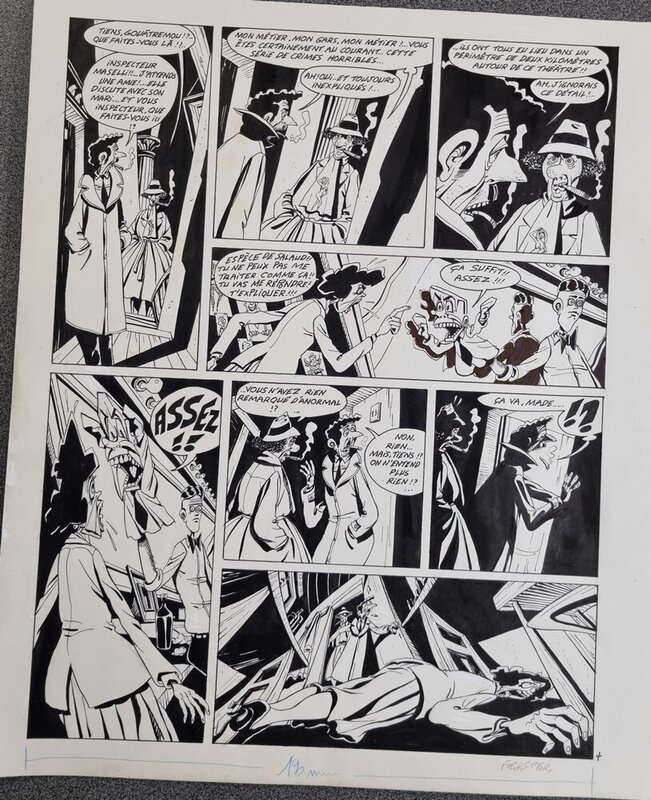 En vente - Philippe Foerster, Porte à porte malheur - Planche originale