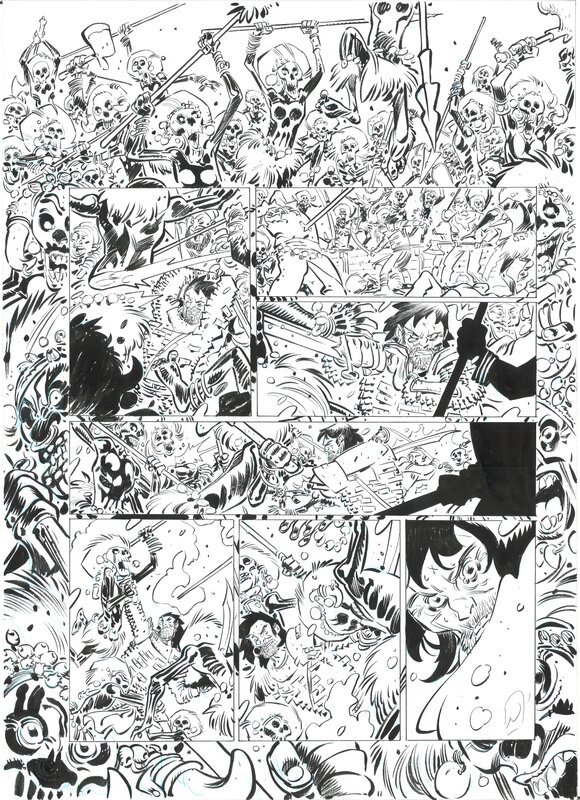 En vente - Pierre Alary, Jean-David Morvan, Robert E. Howard, Pierre Alary - Conan p.11 - Planche originale
