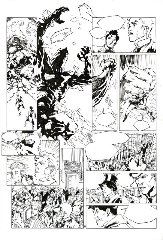 En vente - Le géant du feu par Pierre Taranzano - Planche originale