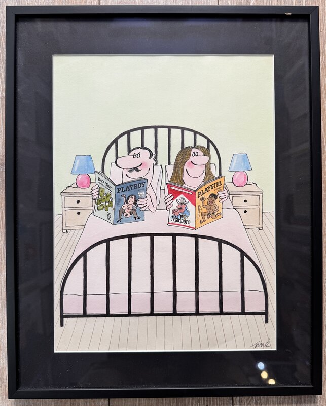 En vente - Playboy / Playgirl par Siné - Illustration originale