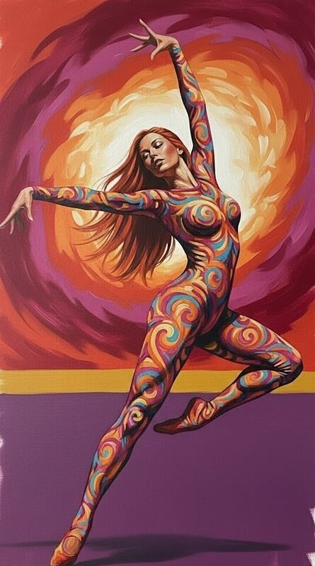Carlo Jacono, Danseuse psychédélique - Original Illustration