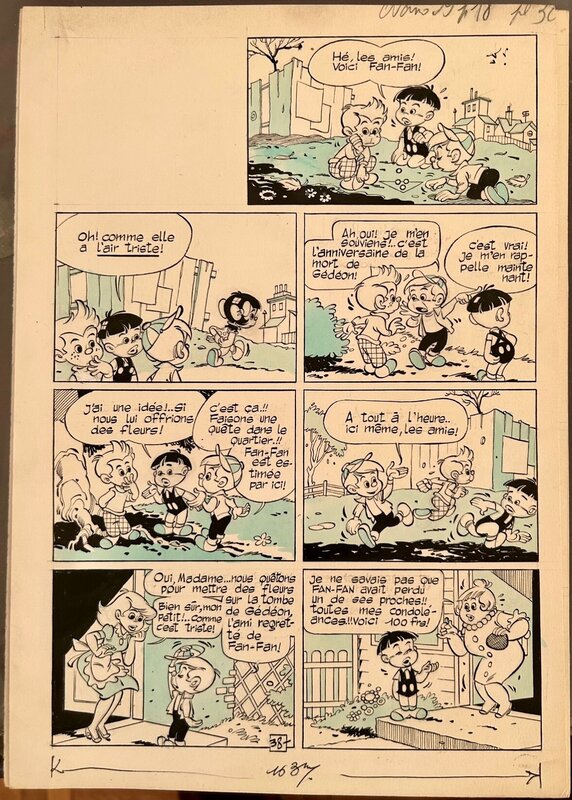 Claude Marin, Fan Fan et son Fan Club célèbrent la Toussaint - Planche originale