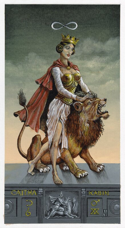 En vente - Tarot – Arcane 11 par Jean-Michel Nicollet - Illustration originale