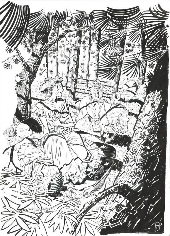 For sale - Pierre Alary - illustration Gone with the wind - Original Illustration