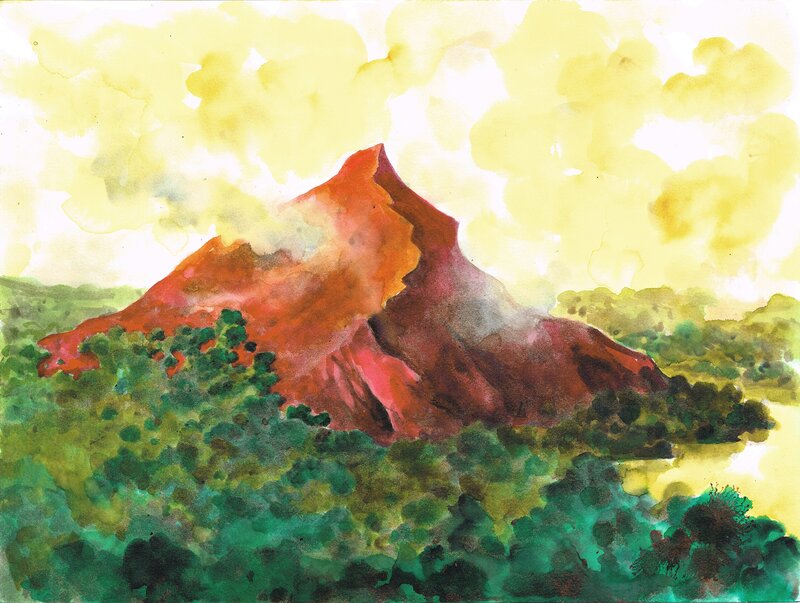 En vente - Montagne par Pierre Taranzano - Illustration originale