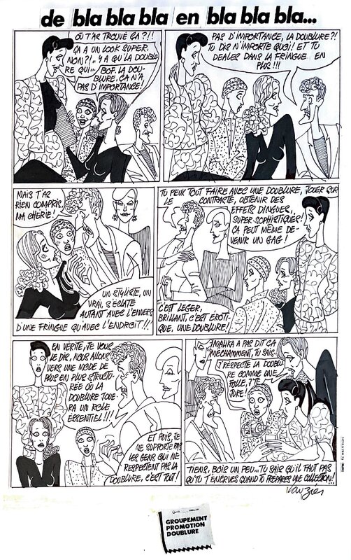 Gérard Lauzier, Groupement Promotion Doublure - Planche originale Gérard Lauzier, Groupement Promotion Doublure - Planche originale