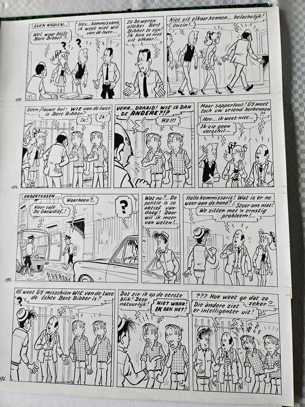 Pom, Piet Pienter en Bert Bibber, originele plaat 1/2 van tweeluik uit De Dubbelganger - Comic Strip