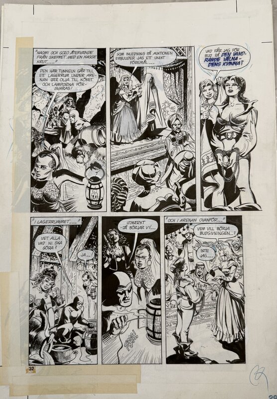 César Spadari, The Phantom and dancing lady - Planche originale César Spadari, The Phantom and dancing lady - Planche originale