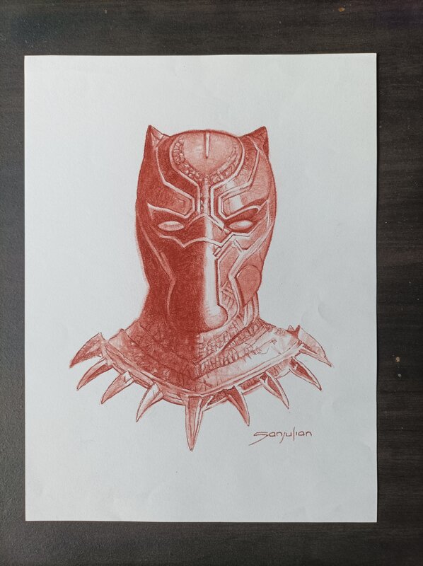 En vente - Manuel Sanjulián, Black panther / sanjulian - Illustration originale En vente - Manuel Sanjulián, Black panther / sanjulian - Illustration originale