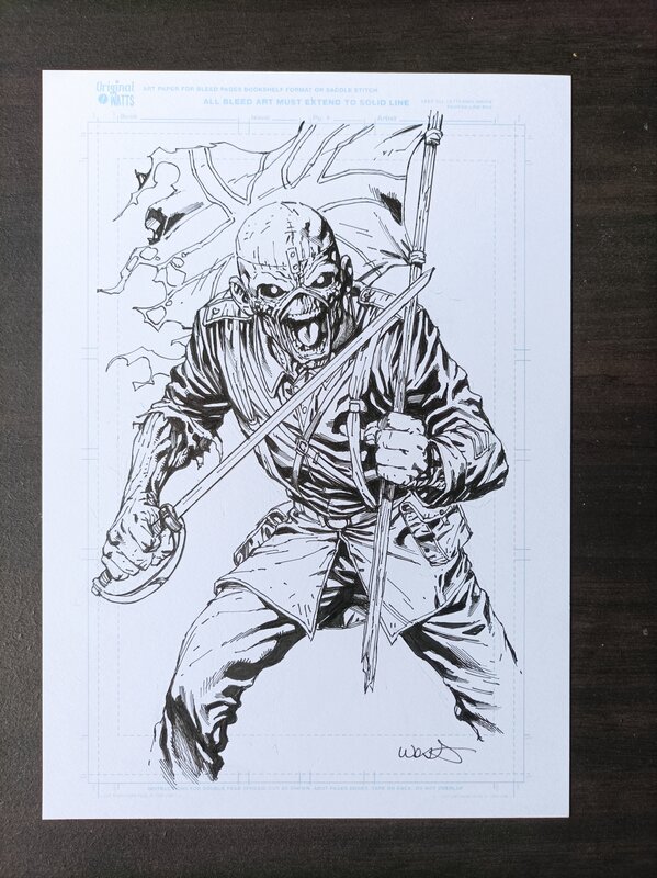 En vente - Iron maiden eddie / kevin west - Illustration originale En vente - Iron maiden eddie / kevin west - Illustration originale