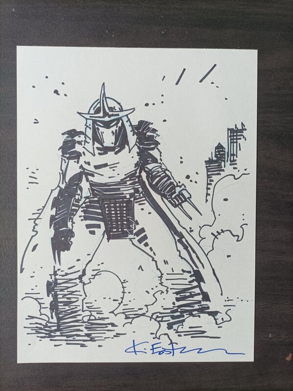 En vente - Planche originale TMNT tortues ninja shredder / kevin eastman - Illustration originale En vente - Planche originale TMNT tortues ninja shredder / kevin eastman - Illustration originale
