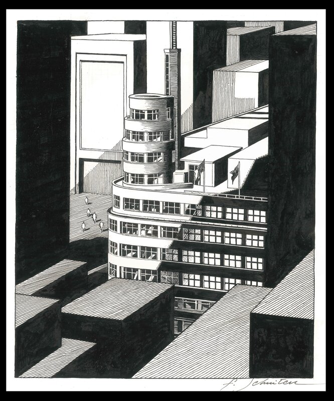 Schuiten : Flagey - Original Illustration Schuiten : Flagey - Original Illustration