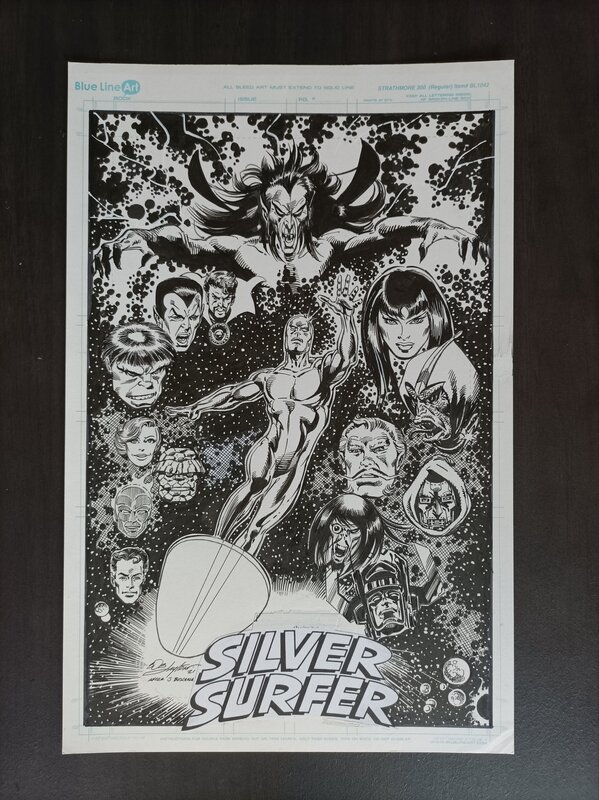 For sale - Silver surfer / bob layton - Original Illustration For sale - Silver surfer / bob layton - Original Illustration