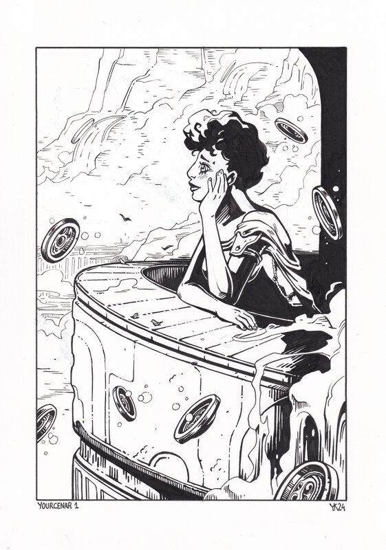 Yoann Kavege, Fantasy - Yourcenar - Planche 1 - Planche originale Yoann Kavege, Fantasy - Yourcenar - Planche 1 - Planche originale