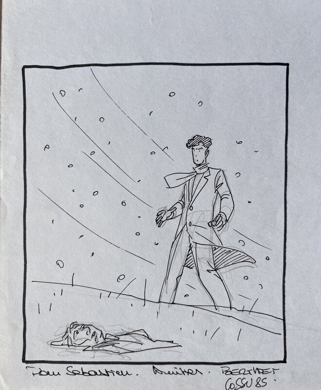 En vente - Philippe Berthet, Le privé d’Hollywood - Planche originale