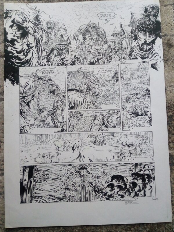 En vente - Elfes vol 9 / gwendal lemercier - Planche originale En vente - Elfes vol 9 / gwendal lemercier - Planche originale
