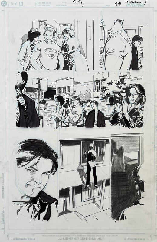 Stuart Immonen, Superman - identité secrète m - Illustration originale Stuart Immonen, Superman - identité secrète m - Illustration originale