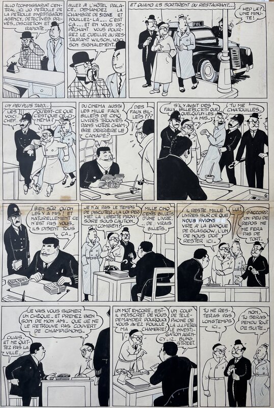 Maurice Tillieux, Felix - Cette sacrée publicité - Planche originale Maurice Tillieux, Felix - Cette sacrée publicité - Planche originale