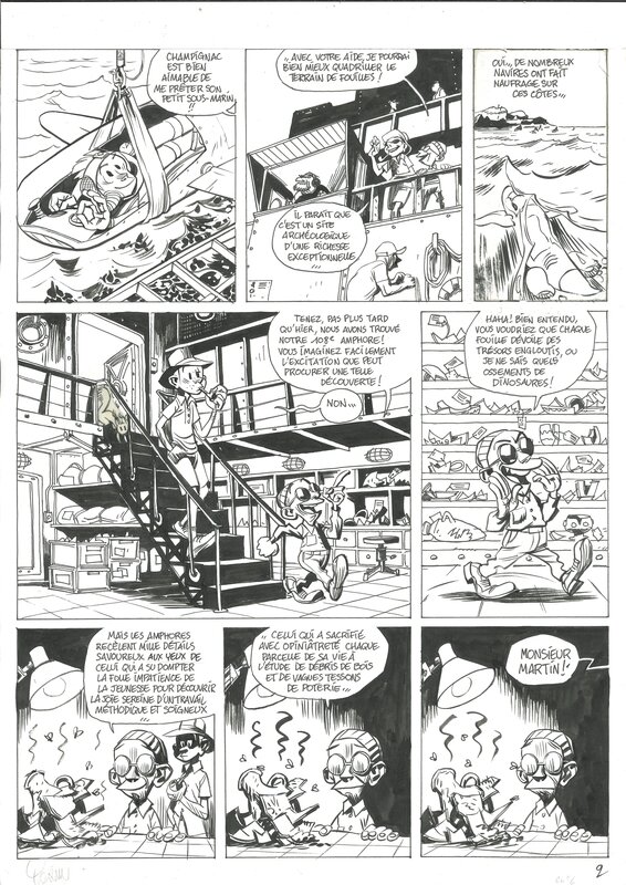 For sale - Yoann, Fabien Vehlmann, André Franquin, SPIROU /  LES GEANTS PETRIFIES - Comic Strip For sale - Yoann, Fabien Vehlmann, André Franquin, SPIROU /  LES GEANTS PETRIFIES - Comic Strip