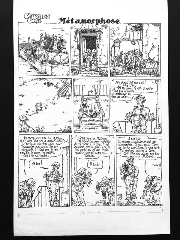 En vente - Jean-Marc Lelong, CARMEN CRU METAMORPHOSÉE - Planche originale En vente - Jean-Marc Lelong, CARMEN CRU METAMORPHOSÉE - Planche originale