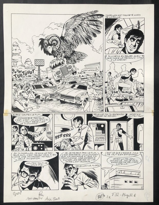 Géri, André-Paul Duchâteau, Mr Magellan - C’est chouette - Planche originale. - Comic Strip