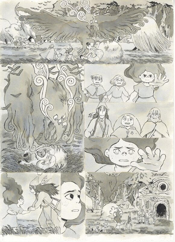 Bergères Guerrières par Amélie Flechais - Planche originale