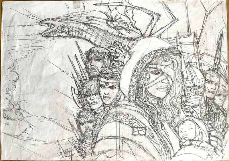 For sale - Juan Giménez, Juan Gimenez - I, Dragon Cover - Original Cover