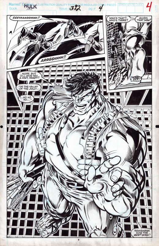Dale Keown, Mark Farmer, Keown: Incredible Hulk 392 page 4 - Comic Strip