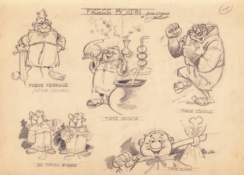 Claude Marin, Frère Boudin - Recherches de personnages 1/2 - Comic Strip