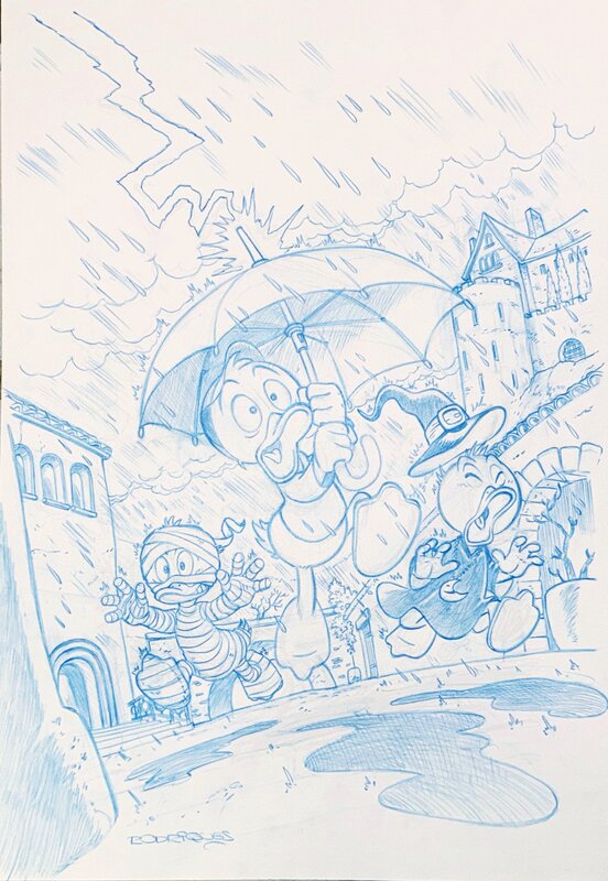 Paco Rodriguez Peinado, Couverture (bleu) - Halloween - Couverture originale