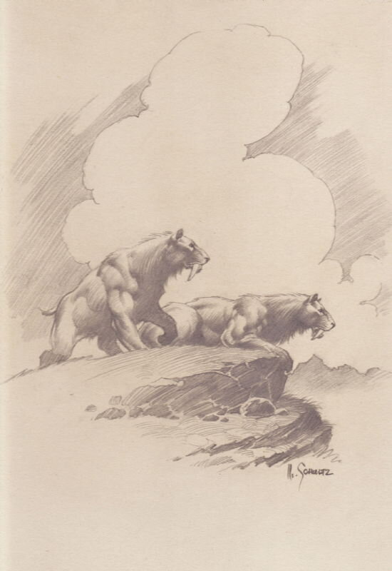 Sabretooths by Mark Schultz - Original Illustration