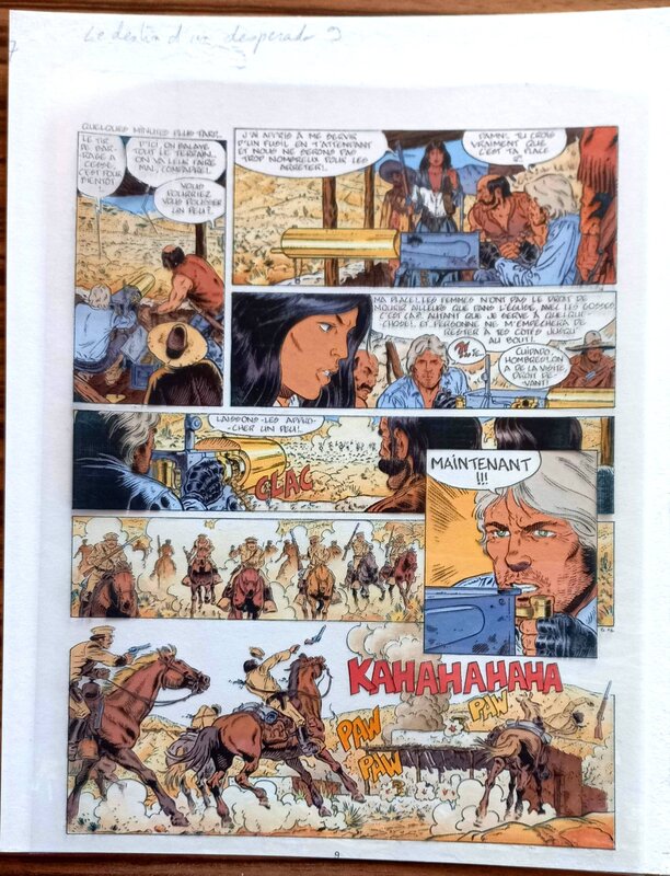 Yves Swolfs, Mise en couleur originale - Durango n°6 Le Destin d'un desperado - planche 9 - Œuvre originale