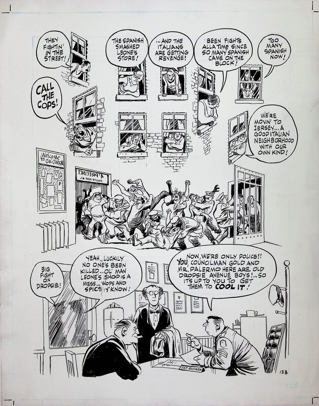 Eisner - Dropsie Avenue - Planche originale Eisner - Dropsie Avenue - Planche originale