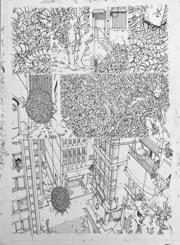 La belle mort par Mathieu Bablet - Planche originale La belle mort par Mathieu Bablet - Planche originale