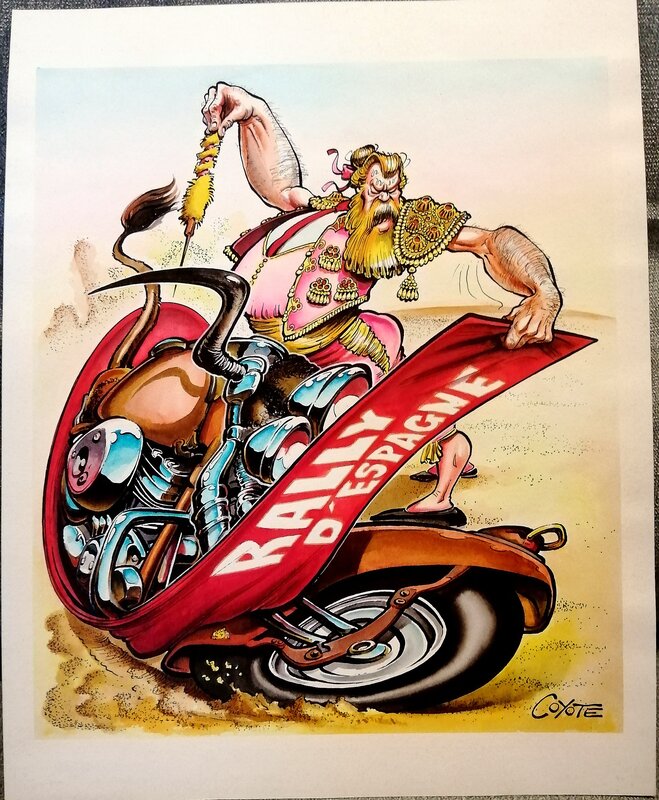 Rally d'Espagne par Coyote - Illustration originale Rally d'Espagne par Coyote - Illustration originale