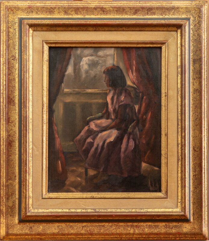 For sale - Gérard Dubois - Jeune fille devant la fenêtre - Original Illustration For sale - Gérard Dubois - Jeune fille devant la fenêtre - Original Illustration