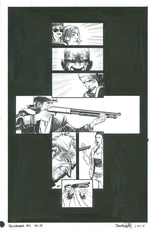 Sean Murphy, Hellblazer -  City Of Demons #4 pl 15 - Babylon's burning - Planche originale