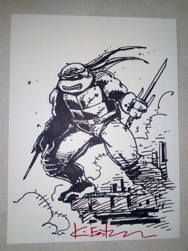 En vente - Planche originale TMNT tortues ninja / kevin eastman - Illustration originale En vente - Planche originale TMNT tortues ninja / kevin eastman - Illustration originale