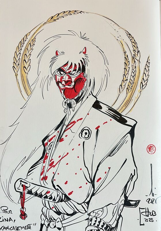 Hub, Li, Dédicace de Hub et Li sur intégrale Okko - Dédicace