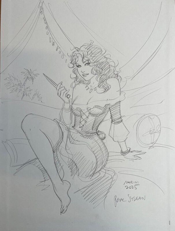 Dédicace sur Portefolio Scorpion Romantique N°3 de Marini - Sketch Dédicace sur Portefolio Scorpion Romantique N°3 de Marini - Sketch